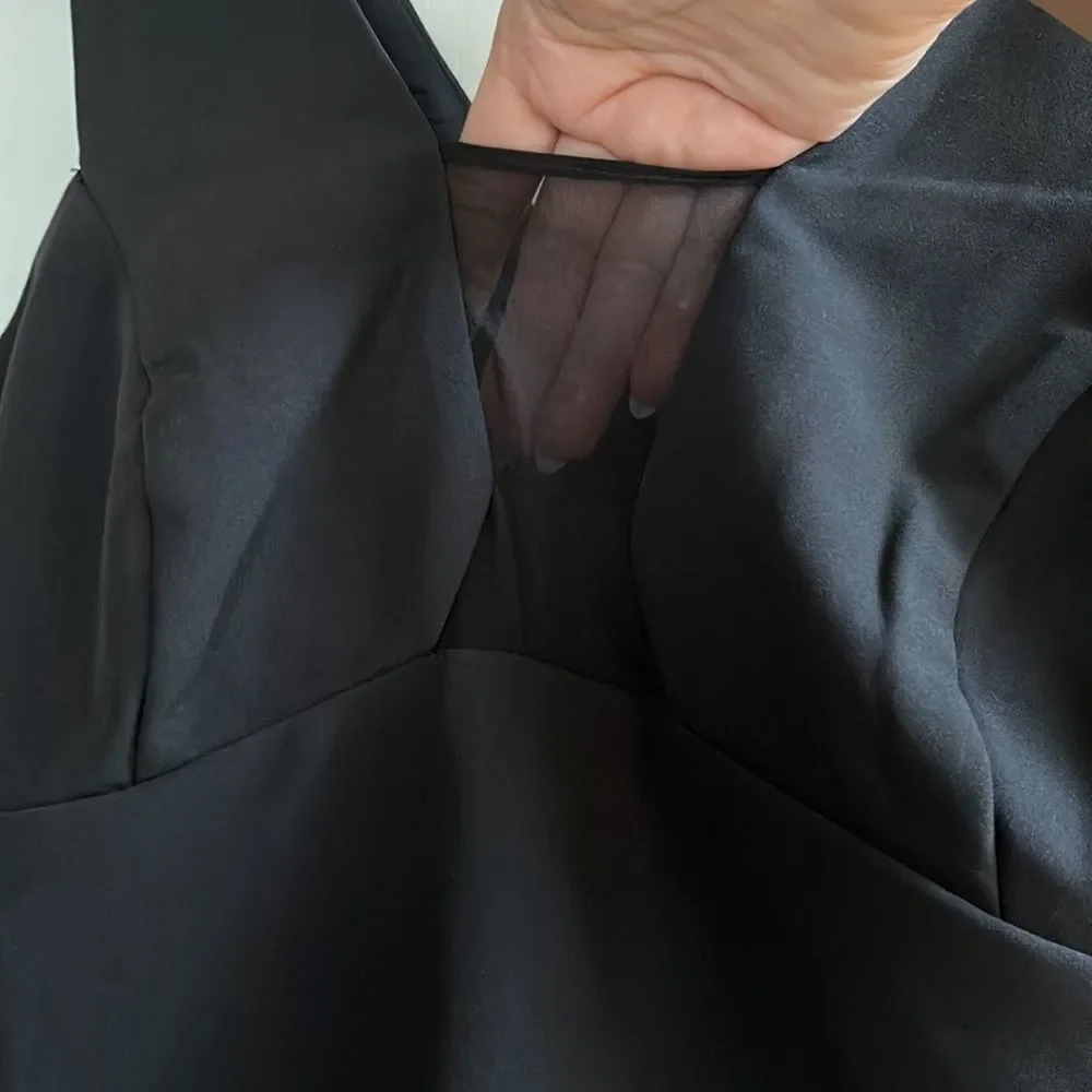 Black Empire Waist Fitted Body Con Sheath Dress by Harlyn Spandex Stretch NWT - Picture 8 of 8